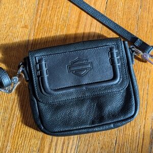 Harley-Davidson Black Leather Bag